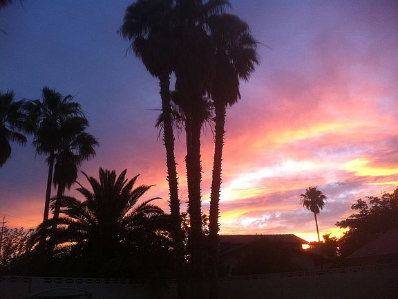 Sunset view from the patio!