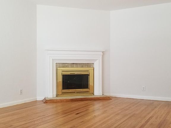 Living room with refinished hardwood floors