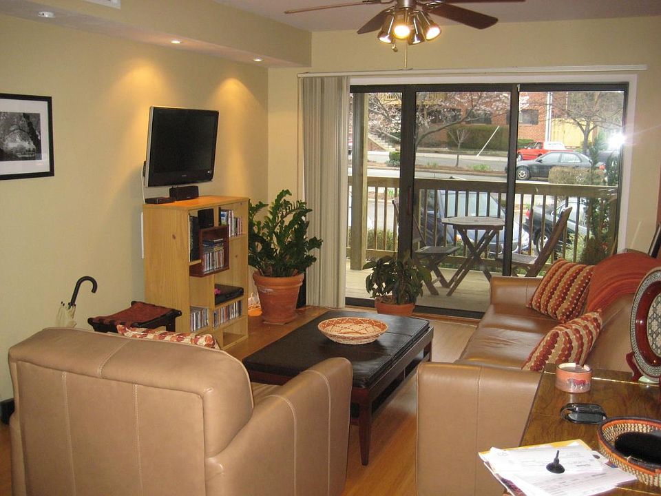 Living room with doors to balcony
