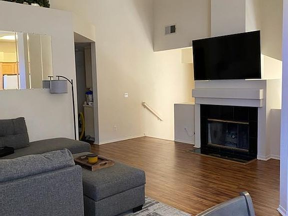 Living Room with high vaulted ceilings