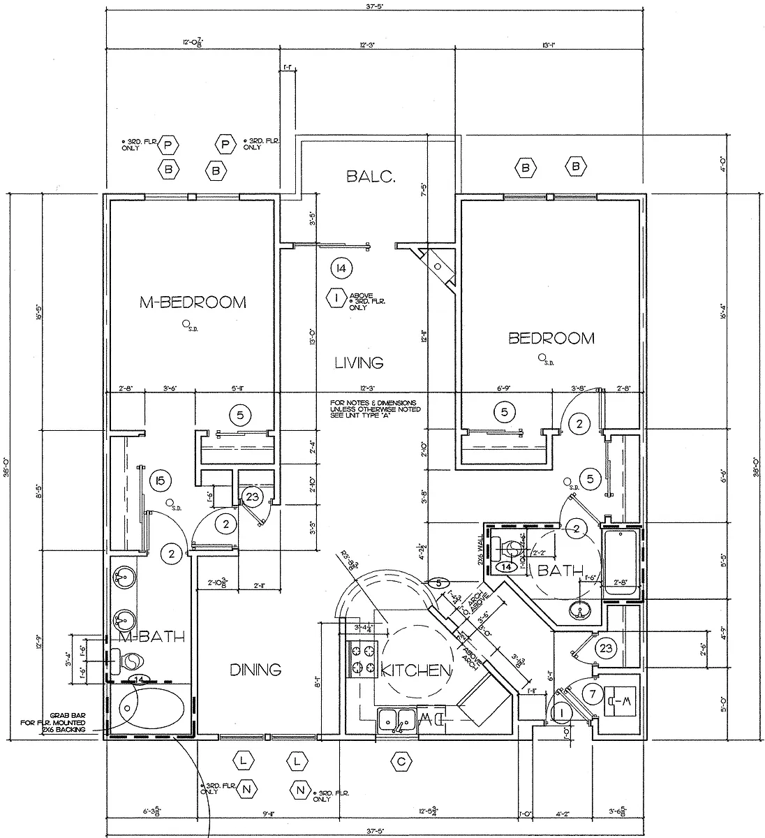 Floor plan 1333 Curson Floorplan F