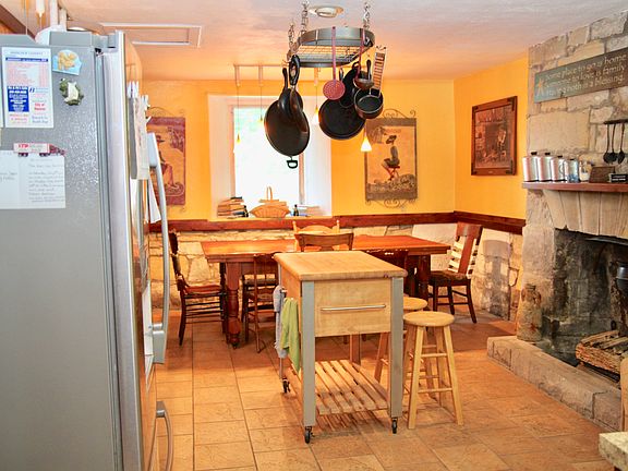 kitchen with fireplace