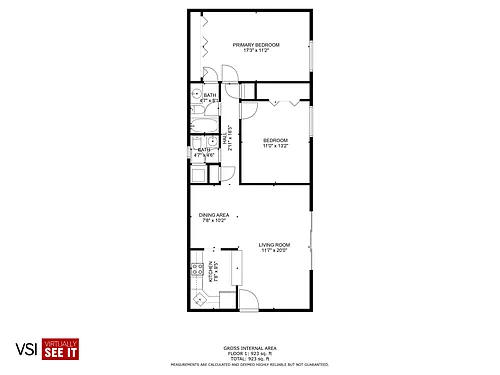 Floor plan 2 bedroom, 1-1/2 bath