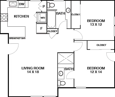 With Large Kitchen
