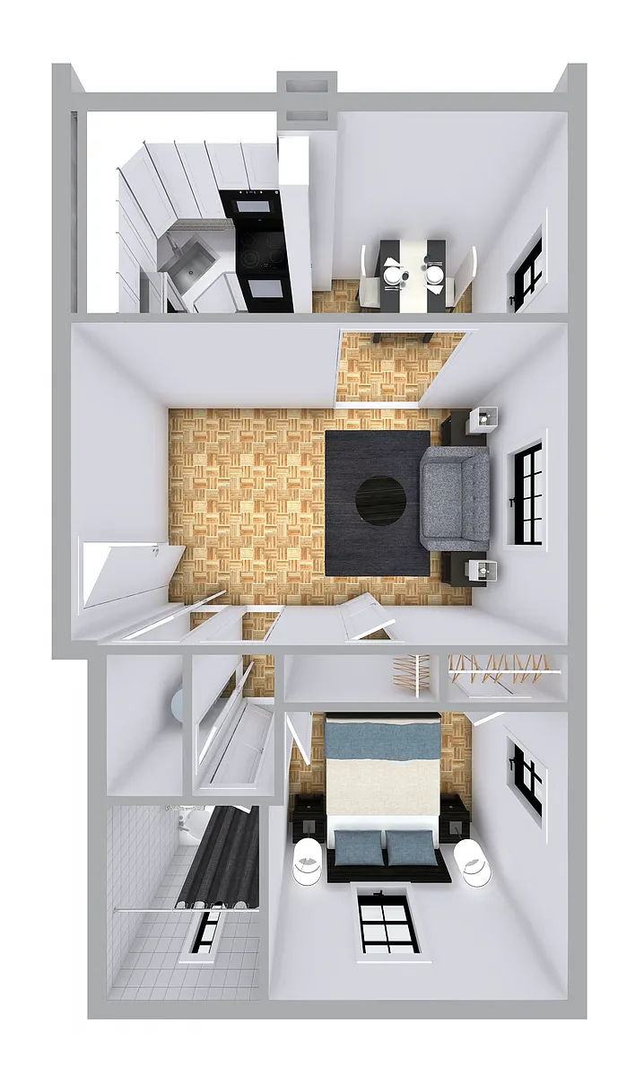 Floor plan 1 Bedroom Small