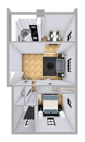 Floor plan 1 Bedroom Small