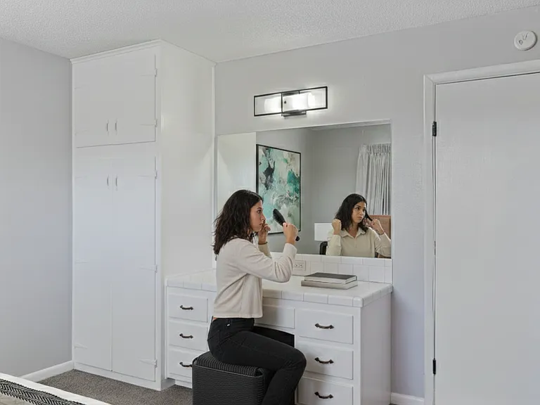 Built in Vanity + Wardrobe (available in select units)