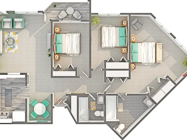 Lenox | 3-Bedroom Floorplan Lenox | 3-Bedroom Floorplan