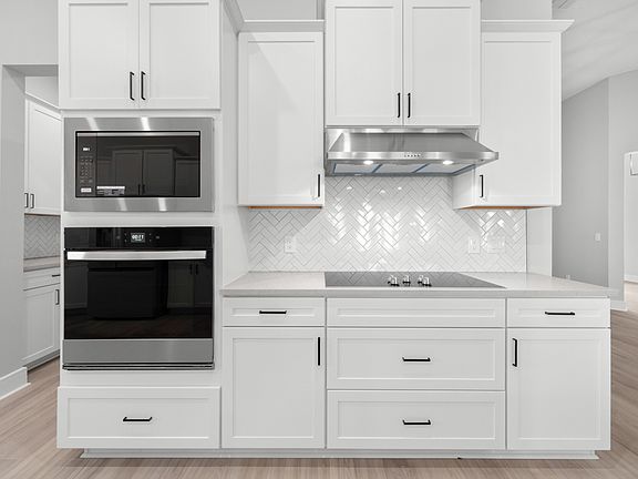 Stainless steel appliances are included