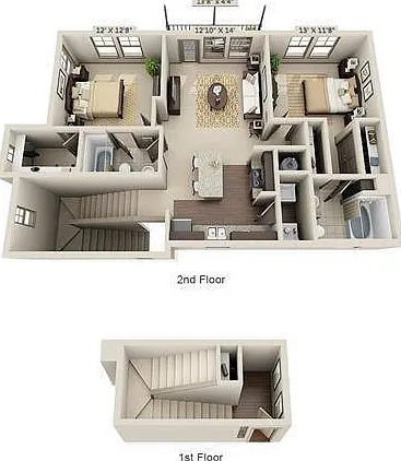 2 Bedroom | 2 Bath | 1179 SF 2 Bedroom | 2 Bath | 1179 SF
