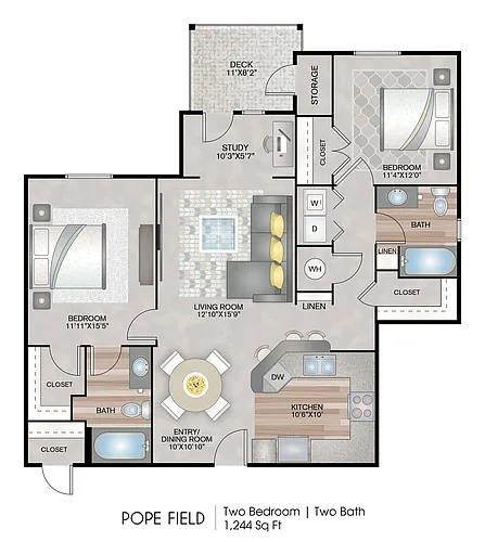 Floor plan Pope Field
