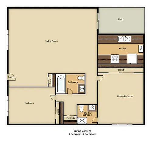 Floor plan 2bed 2bath