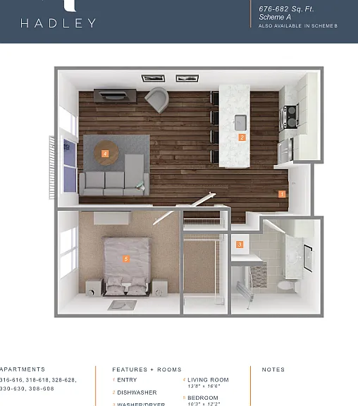 C1/C2/C4 Floorplan Diagram