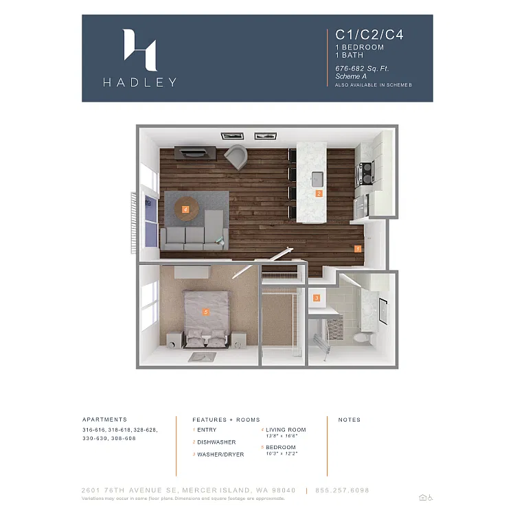Floor plan C1/C2/C4