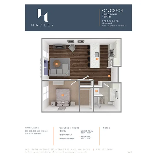 Floor plan C1/C2/C4