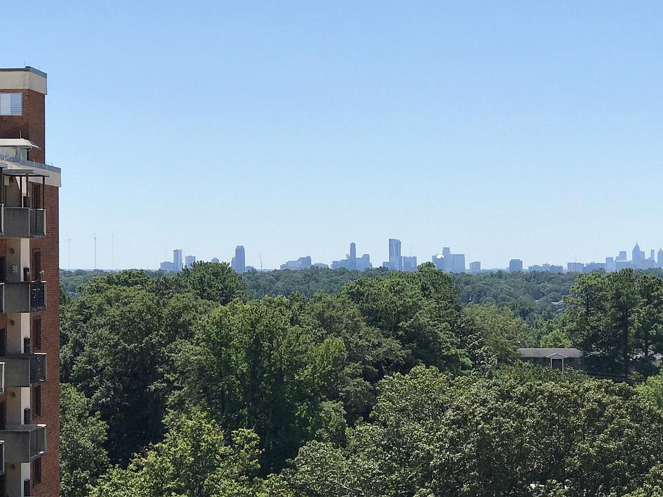 Balcony view of Atlanta skyline