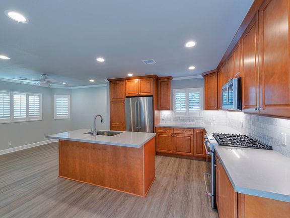 Spacious kitchen with quartz counters