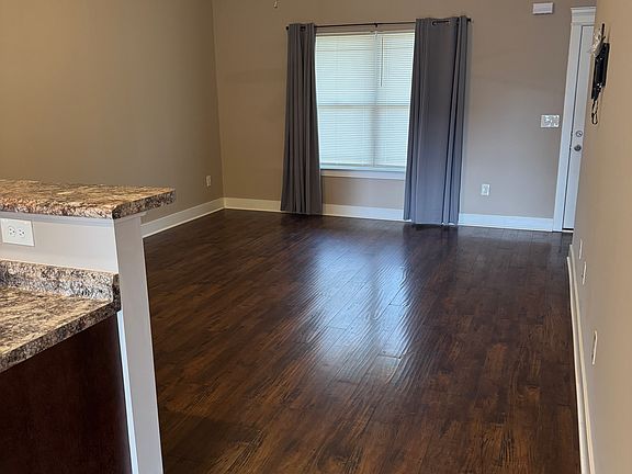 Looking at the living room from the kitchen.