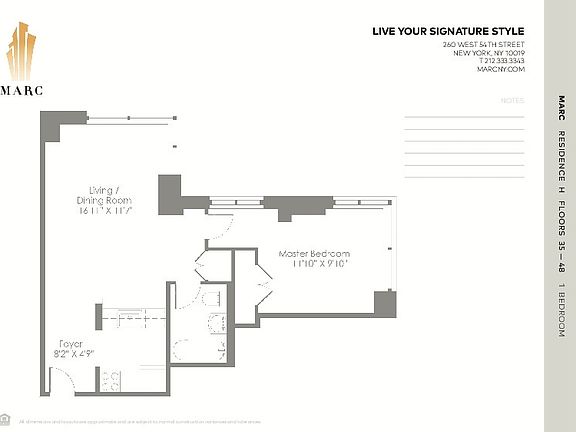 2nd image of 260 W 54th St APT 36H