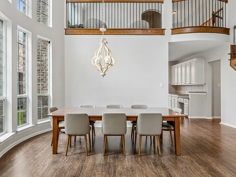 Vaulted ceiling with views into loft/secondary living area.