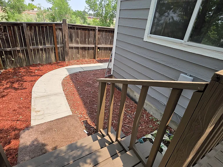 Back yard land scaping