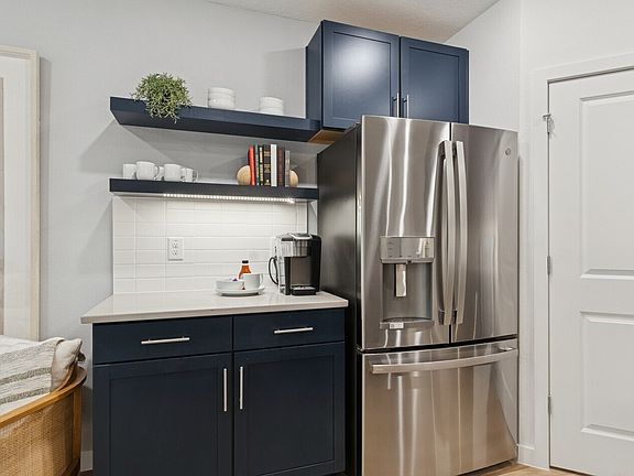 Kitchen with stainless steel appliances