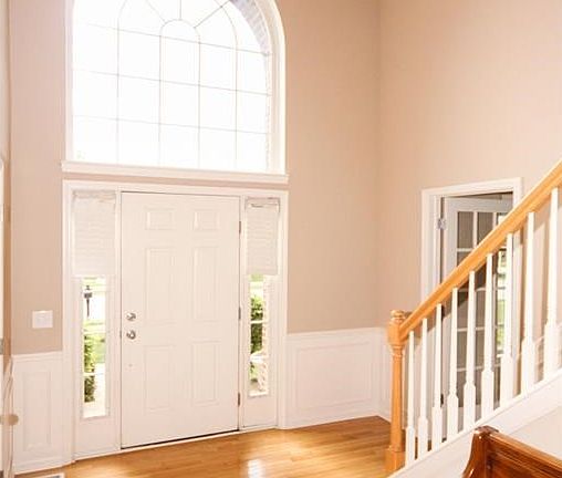 Greet your guests in the two story foyer.  To their left is flex space.  You choose how to use it.  Sellers use an office.