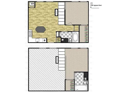 Floor plan Two Bedroom