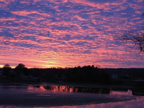 Sunset  At  Lake house