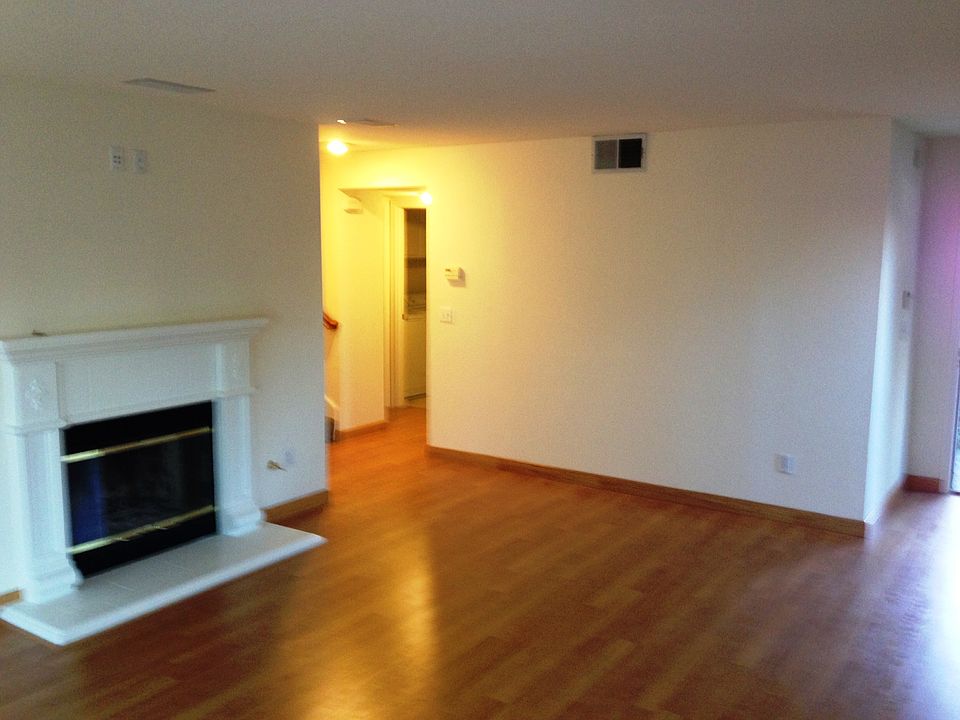 Fireplace and laminate floor
