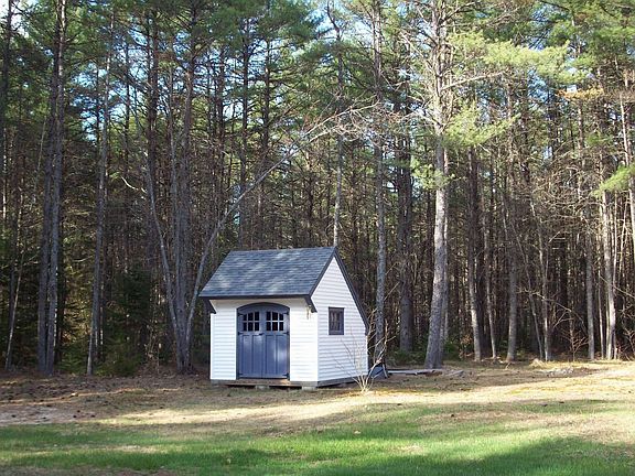 Storage Shed and back yard