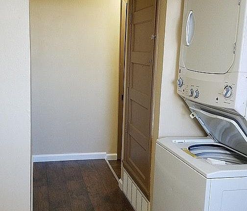 Stacked washer and dryer