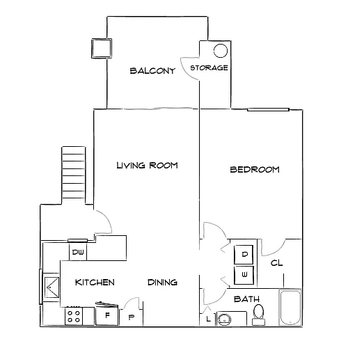 Floor plan Design 1B Premier