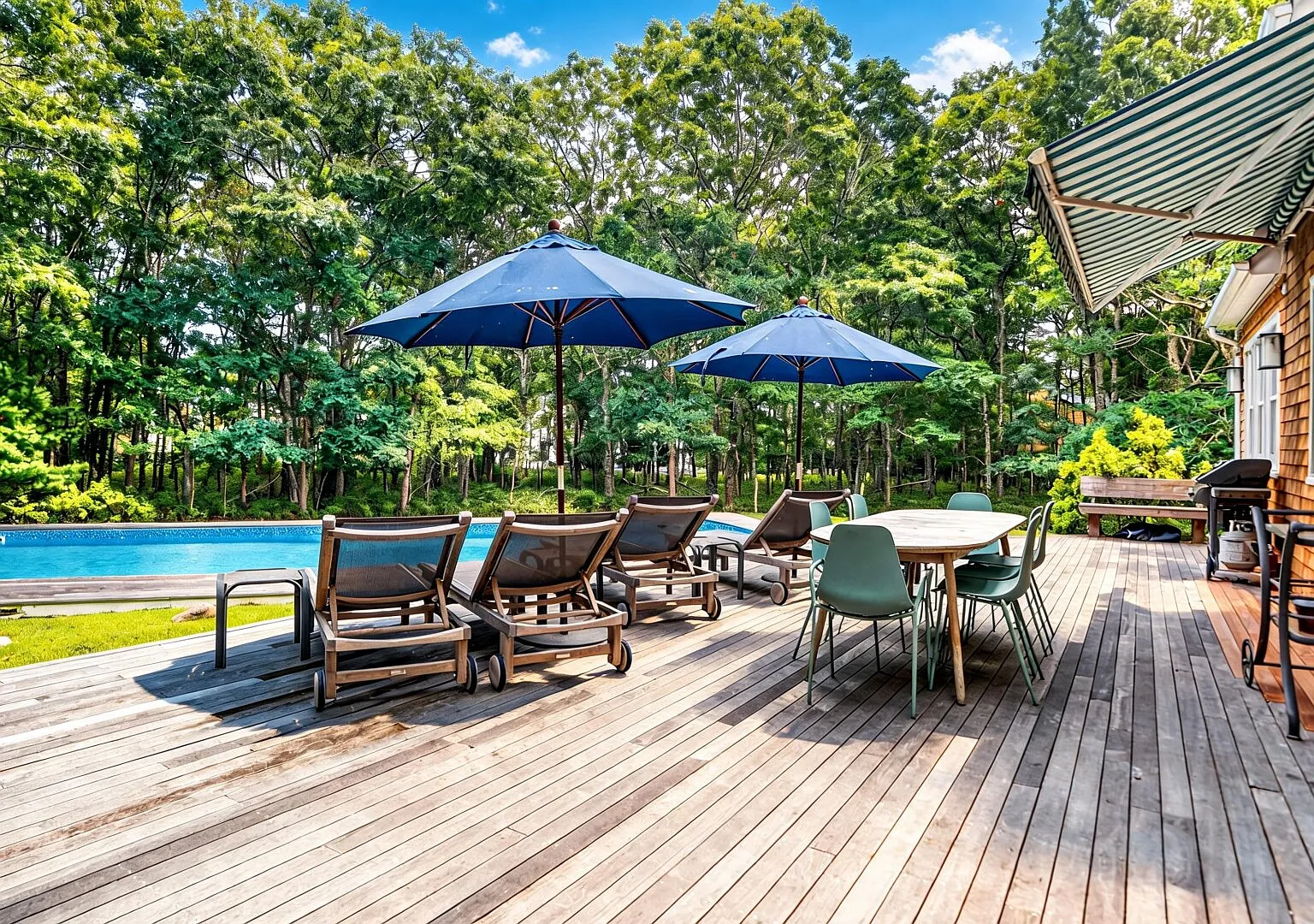 Resort-style East Hampton retreat with pool & designer interiors — Photo 3
