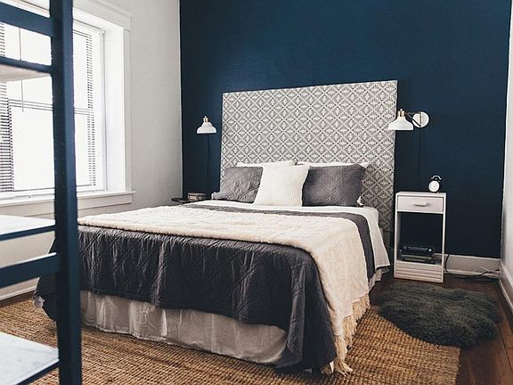 Bedroom with ceiling fan