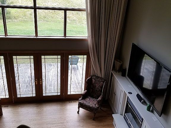 Great room balcony facing East