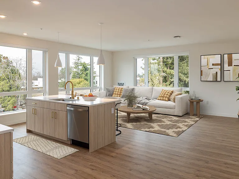 Living Room with Hard Surface Flooring