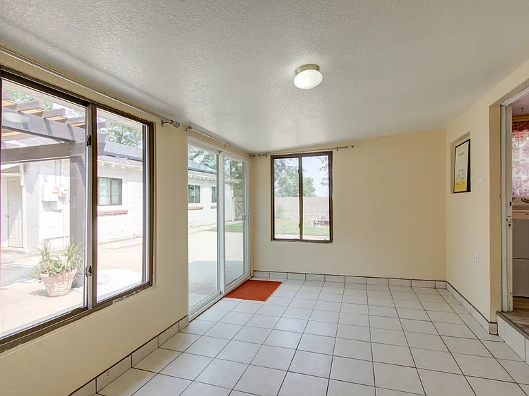 12 x17 room at the back of the house. sliding glass door to back yard