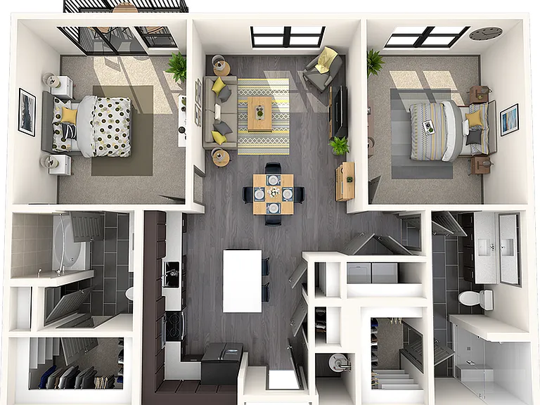 2 Bedroom | 2 Bath | 1165 SF 2 Bedroom | 2 Bath | 1165 SF