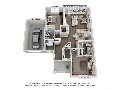 Floor plan C1 - Slate 2X2 Garage
