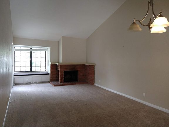 Living room with a fireplace