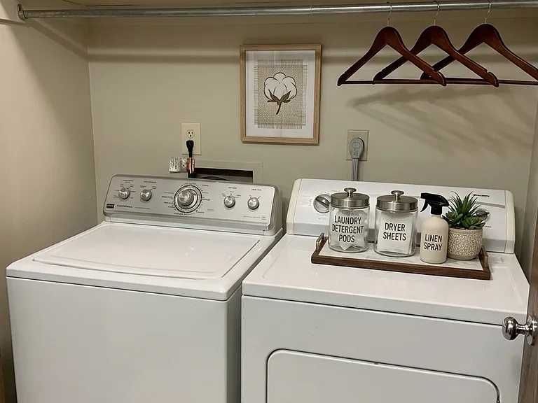 Laundry in bathroom