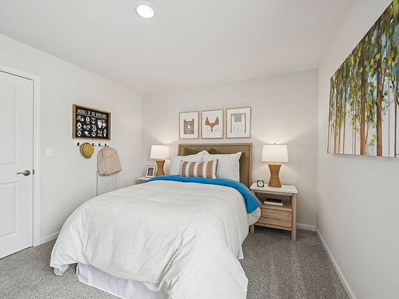 Secondary bedroom in the Sherwood floorplan at Oak Manor in Garner, NC.
