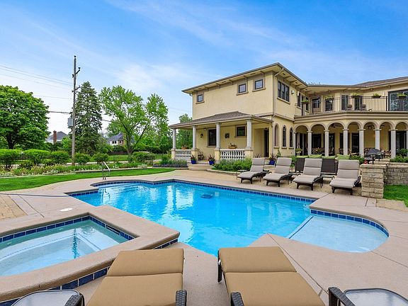 Pool, hot tub, patios
