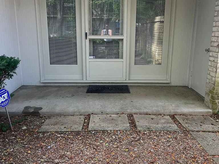 Patio Entrance with storage closet