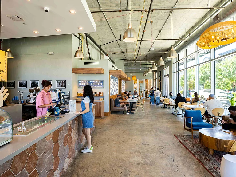 Blue Tile Coffee as your downstairs Coffee and Tea Destination