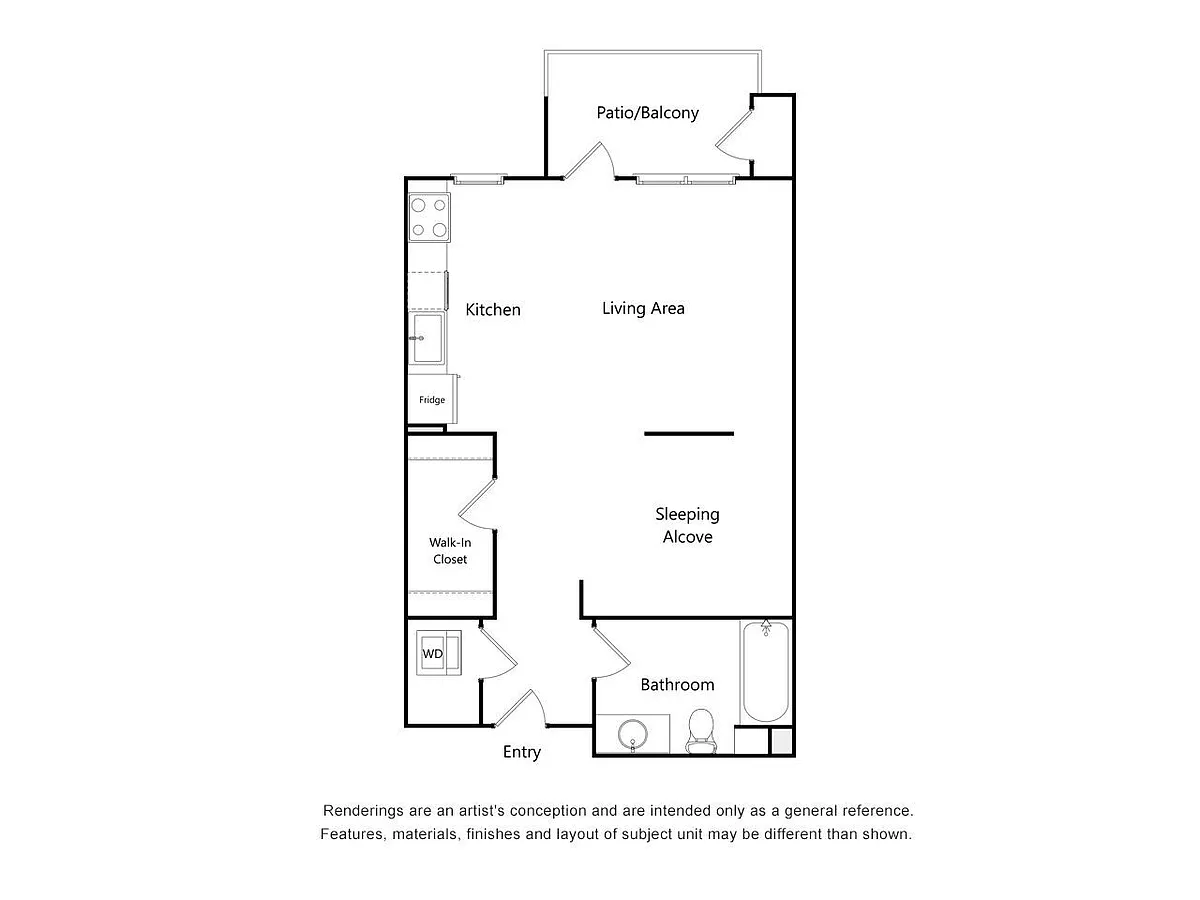 Floor plan Studio B