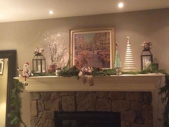 Stone Fireplace (gas) in LR