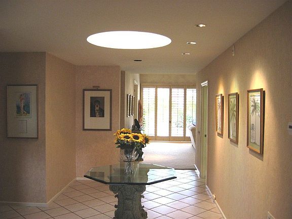 Dramatic entry hall/art gallery