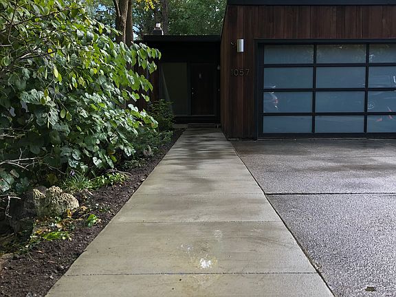 New sidewalk and front deck 